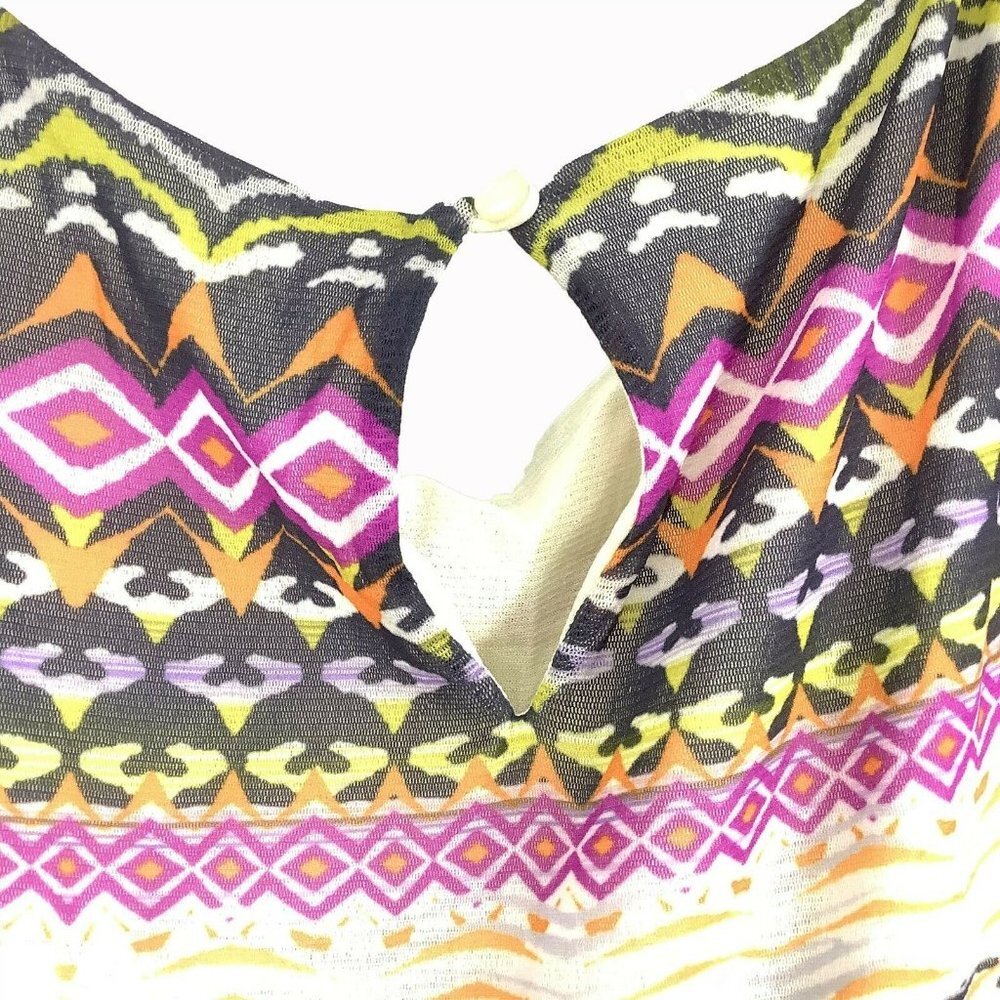 Anthropologie Weston Wear Women's Medium M Short Sleeve Flare Tulle Skater Dress - Picture 7 of 9